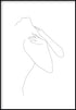 sensual woman line art poster